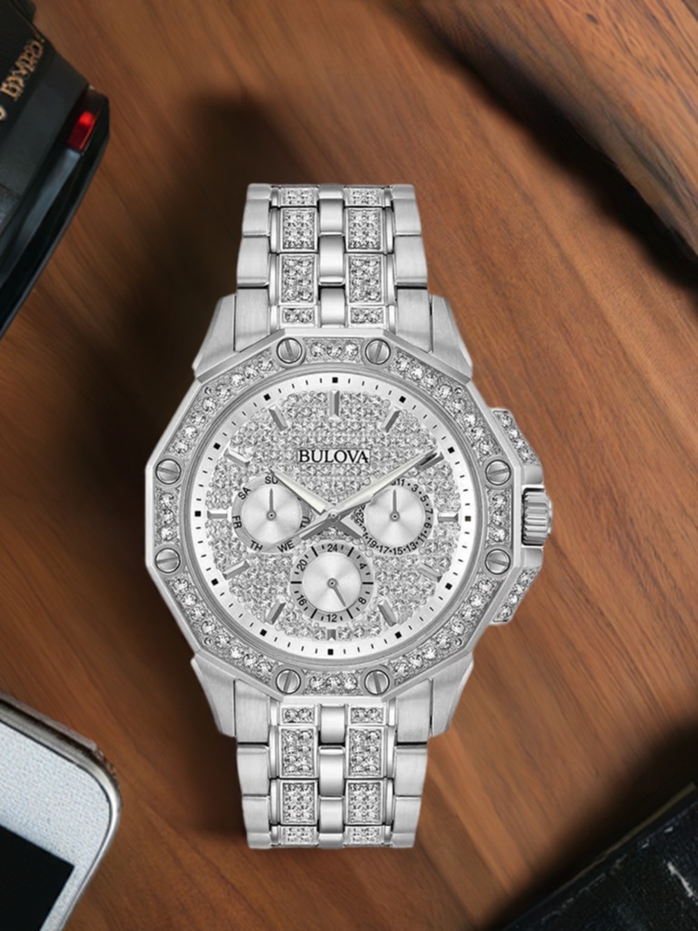 Bulova Octava Silver Diamond Stainless Steel | 96C134
